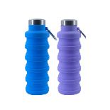 Toyar Housewares Foldable Silicone Water Bottle Outdoor Camping Hiking Cup Silicon Foldable Water Bottle No Straw Water Drinking Foldable Cup