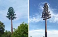 Custom Camouflage Telecommunication Tower â Tree-Style Disguised 3-Leg Lattice Galvanized Steel Structure