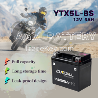 YTX5L 12V 5ah AGM Motorcycle battery bateria para moto