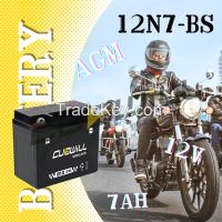 12N7-BS 12V 7ah AGM Motorcycle battery bateria para moto