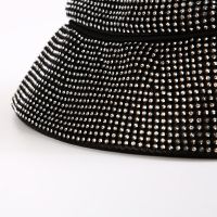 New full diamond fisherman's hat, popular hand-set diamond hat, wide brim for men and women to make the face look small, fisherman's flat top sun hat.