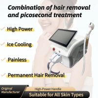 Skin Cooling System 808 Diode Hair and Tattoo Removal Laser 2 Handles Portable Diode Pico Laser Q Switch Nd Yag Laser Titanium From China