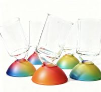 Custom Logo Colorful Base Creative Shot Glass - Party Promotion Advertising Gift Cup