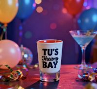 Customizable English Slogan Novelty Shot Glasses - Fun Party Gifts, New Arrival for Young Adults Market