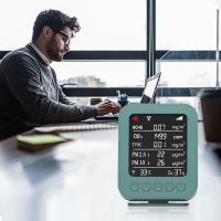Smart Wireless Wifi Tuya HCHO & TVOC Detector Air Quality Monitor with CO2 PM10/PM2.5 Humidity for Indoor Use
