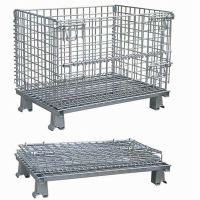 storage equipments, wire mesh container, steel pallet, stillage cage, stacking rack From China
