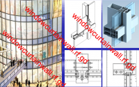 Exposed frame glass curtain wall