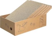 Cat Scratcher Cardboard Box for Indoor Cats 5 Packs in 1, Cat Scratching Pad Cardboard Box for Indoor Cats and Kitten, Large Size Cat Scratch Pad Board Easy for Cats to Scratch From China