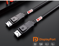 1m, 1.5m DP2.1 VESA certified DP80 cable