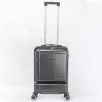ABS 20 Inch Front Open Laptop Bag Luggage Spinner Trolley Fashion Business Travel Carry-on Suitcase