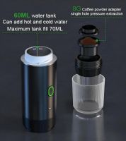 2-in-1 Portable Italian Espresso Machine Espresso Coffee Maker Wireless Portable Espresso Coffee Machine for Car Home and Travel