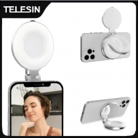 TELESIN Smartphone Magnetic Fill Light Mini Selfie Light 3 Modes Adjustable Brightness for Iphone XIAOMI HUAWEI SAMSUNG Phone