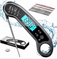 Meat Thermometer Digital Instant Read Meat Thermometer for Grill and Cooking Waterproof Food Thermometer for Kitchen and Outside BBQ Turkey Candy Liquids Beef