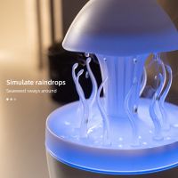 Rotating Water Droplet Aroma Diffuser Colourful Night Lights Aroma Essential Oil Air Humidifier Christmas Tree Jellyfish Model