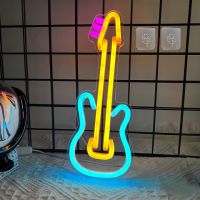 Guitar Neon Sign Custom Neon LED Sign for Music Studio and Home Decor