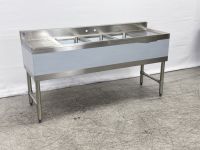 60 inches 3 Compartment Bar Sink with Faucet