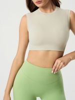 Women's Cropped Yoga Tank Ã¢ï¿½ï¿½ Lightweight Breathable Workout Top