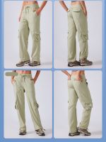 New Outdoor Running Pants Lightweight Quick-Dry Workout Joggers with Multi-Pockets, Wide-Leg Cargo Casual Trousers D25001