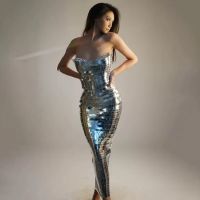 Metallic Mirror Finish Outfit Set - Euro