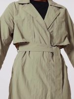 Women's Trench Coat with Belt - Lightweight Waterproof Fall Jacket D25127