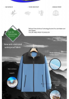 Men's Stand-Collar Softshell Jacket - Windproof Waterproof Color-Block Coat LS8819