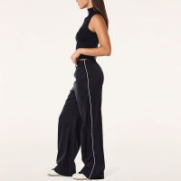 Women's Half-Zip Sleeveless Top - Stand Collar Fitness Tank QS5235C From China