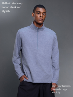 Men's Half-Zip Polo Shirt - Breathable Stand Collar Top DMJ032