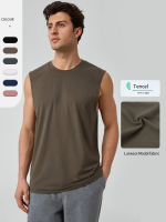 Men's Modal Sleeveless Top - Wide Shoulder Gym Vest 51118