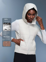 Women's Cropped Down Vest - Hooded Puffer Gilet DAW156 From China