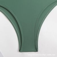 Solid Color One-Piece Swimsuit - Crisscross