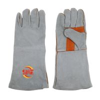 Snellsafety Welding Gloves Cow Split Leather Soldering Gloves 14 Inch Welder Work Gloves From China