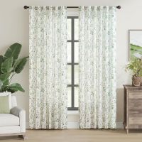 Retro floral curtains, linen blend, blackout curtains for the living room, French country farmhouse printed curtains 