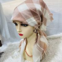 Winter, spring and autumn plaid turban wrap head labor protection warm four-way old-fashioned From China