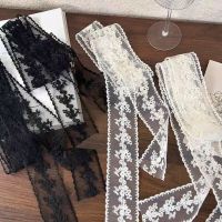 Lace ribbon versatile thin silk scarf retro decorative scarf hair band spring and summer ins streamer