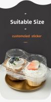 Individual Plastic Cupcake Containers Disposable with Connected Airtight Dome Lid