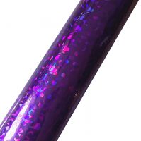 2026 Popular Fashion High Glossy Purple Holographic Laser Seamless Hot Stamping Foil