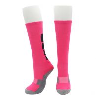 Custom Custom Pink Youth Football Socks