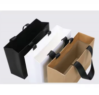 Handmade Brown Kraft Paper Bags Bulk Cheap with Embossinga Printing Personalized for Use with Own Logo for Photo Frame From China