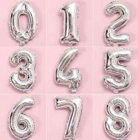 32-Inch Gold &amp; Silver Birthday Number Foil Balloons for Backdrop Wall Scenes Party Decoration Number Balloons