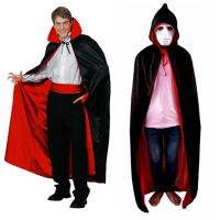 Halloween Vampire Cloak Reversible Cosplay Cape Witch Cape Magician Costumes Adult&Kids