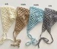 Knitted hollow  Cotton triangular scarf