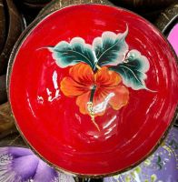 Handmade lacquered coconut bowls