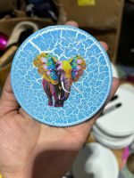 Lacquered handmade decorative coasters