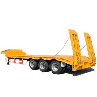 China CIMC 40 ft 3 Axle Low Bed Semi Trailer for Sale in Dubai