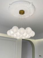 Bubble Ball LED Chandelier Creative Creamy