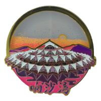 Customized combination of metal refrigerator stickers and cultural and creative cartoon character ornaments DIY Flowing Sand City Scenic Area 3D customization From China