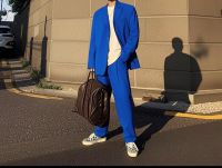 Encounter American - style casual fashion. The loose H - shaped suit reshapes the laid - back style.