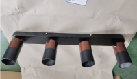 Spot Light in Black And Wooden Color,4 Heads