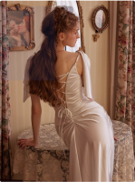 Saint Angel Retro Roman mythological knitted pearlescent elastic fishbone dress