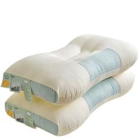 Super-soft neck-protecting pillow for export, high pillow does not collapse, knitted cotton pillow core, home and dormitory bedding pillow.